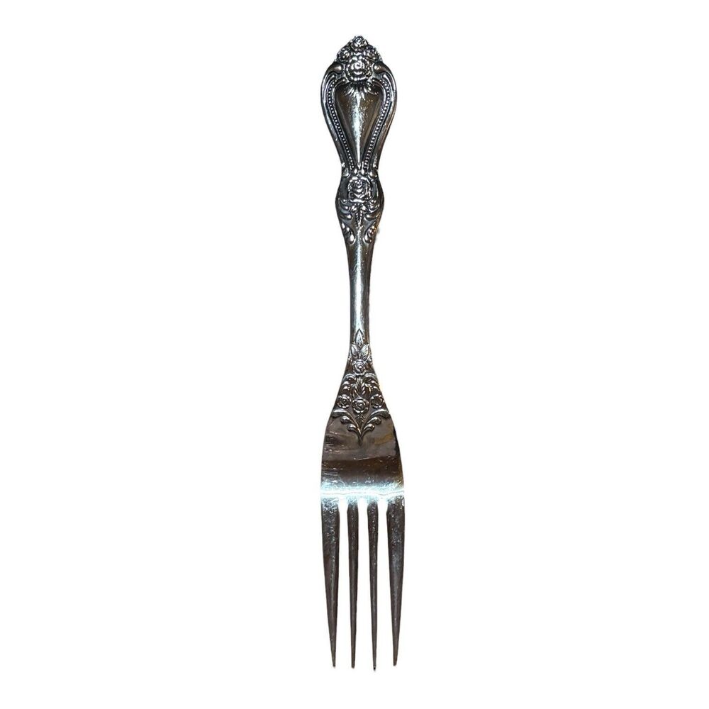 Vintage Normandy Stainless Japan 7.5” Dinner Fork Rose Floral Replacement Flatwa
